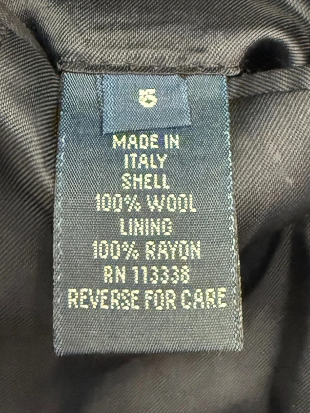 Polo Ralph Lauren Boys 5 Navy Wool Blazer Gold Crest Buttons Made Italy